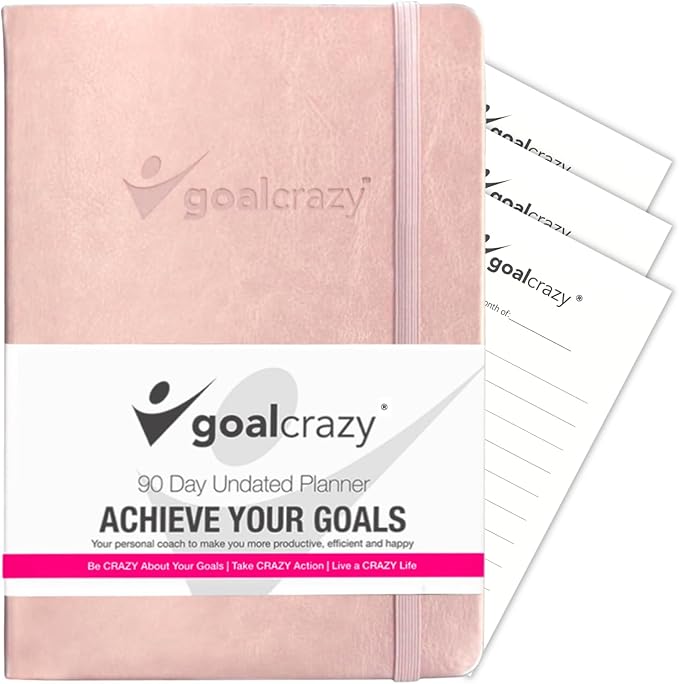 Undated Daily Planner to Achieve Your Goals 2025-2026 by GoalCrazy
