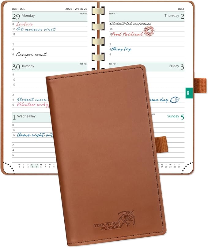 POPRUN 2026 Pocket Planner Weekly and Monthly Calendar by POPRUN