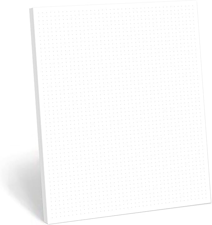 321Done Dot Grid Notepad – Dotted Graph Paper, Letter Size Large – Made in USA by 321Done