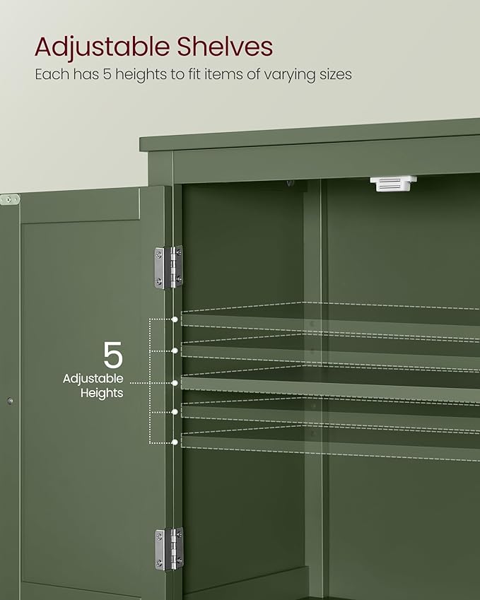 VASAGLE Floor Storage Cabinet, Freestanding Storage Unit - Image 6