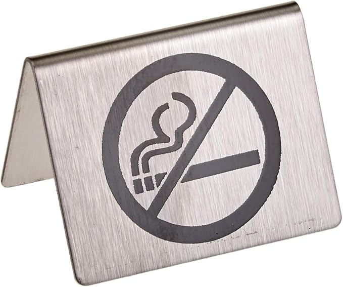New Star Foodservice Stainless Steel Table Tent Sign, 2 x 1.5-Inch) by NewStarFoodservice