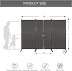 MAYOLIAH Partition Room Dividers 3 Panel Folding Privacy Screens 6 Ft Tall - Image 4