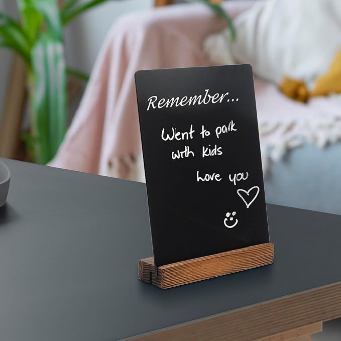 JDEA Desktop Chalkboard Sign Double-Sided Chalkboard - Image 4