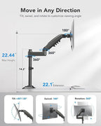 HUANUO Single Monitor Arm, Adjustable Desk Mount - Image 5