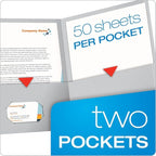 Oxford Twin-Pocket Folders, Textured Paper, Letter Size, Holds 100 Sheets - Image 2