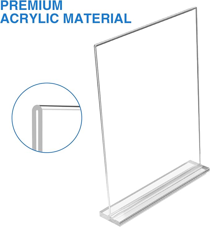 Daofary 26 Pack Acrylic Sign Holder 4 x 6 Clear Display Table Signs Stand - Image 6