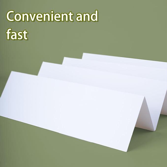 WTYONZEL 30 Pack Printable Name Tent Cards, 3.5"x 11" Blank Folding Paper - Image 4