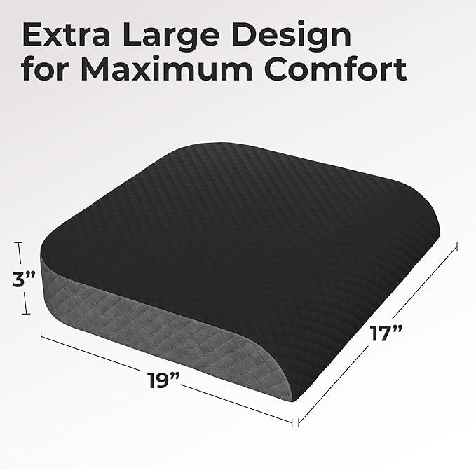 Kölbs Extra Large Seat Cushion, Stylish Plush Velvet Cover, X-Large Memory Foam - Image 4