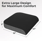 Kölbs Extra Large Seat Cushion, Stylish Plush Velvet Cover, X-Large Memory Foam - Image 4
