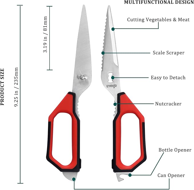 LIVINGO Kitchen Scissors Set All Purpose - Image 2