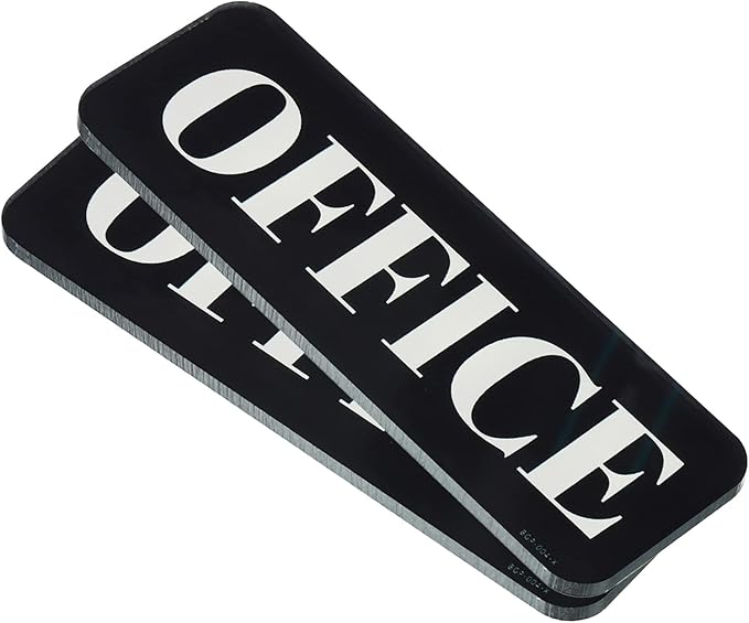 PATIKIL Office Sign, 2 Pack Acrylic 6"x2" Self Adhesive Door Sign Sticker by PATIKIL