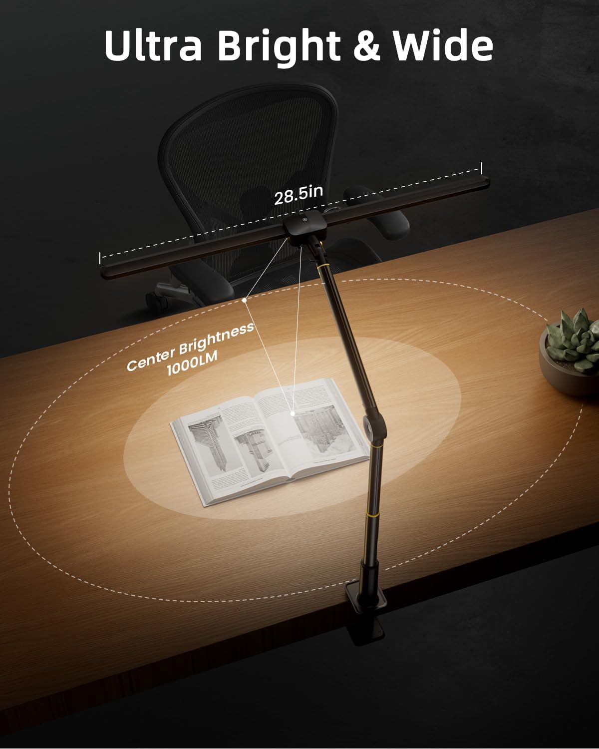 Dual Head Ring Light for Streaming, Sensor Switch Desk Video Light