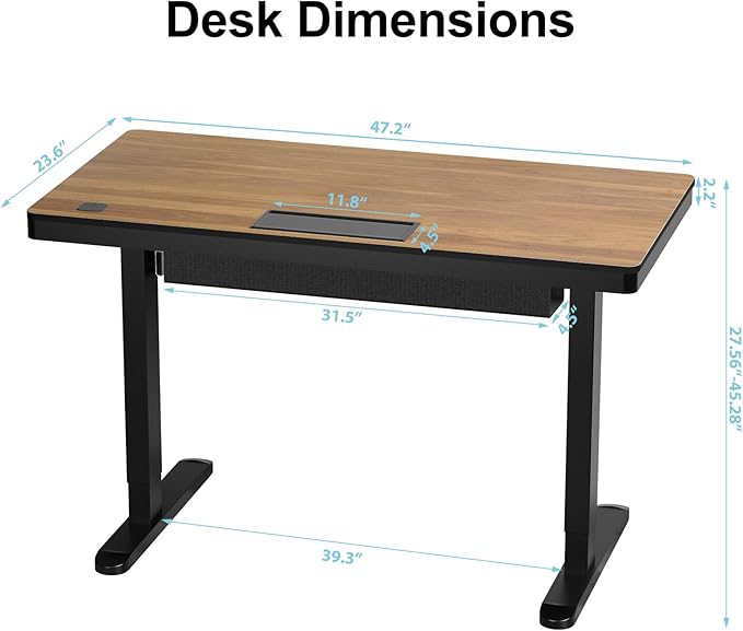 ERGO COLLECT Electric Standing Desk 48 Inch - Image 3