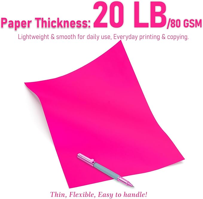 MAGECUBIKU Colored Copy paper 8.5X11 Inches, 140 Sheets 20 lb/80GSM 7 Colors - Image 3
