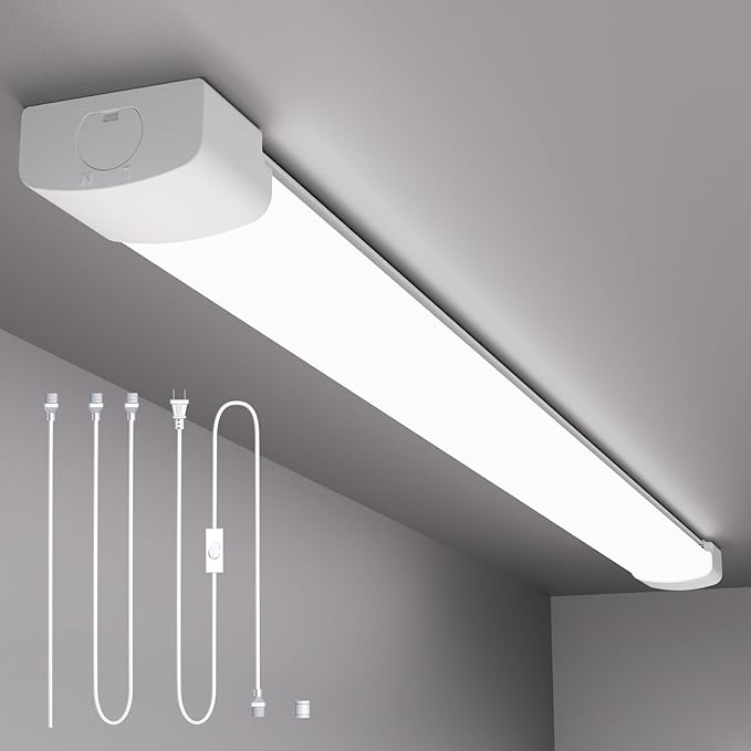 Modlicht Plug in Light Fixture, 4FT Linkable 5000K Plug-in Ceiling Lights by Modlicht