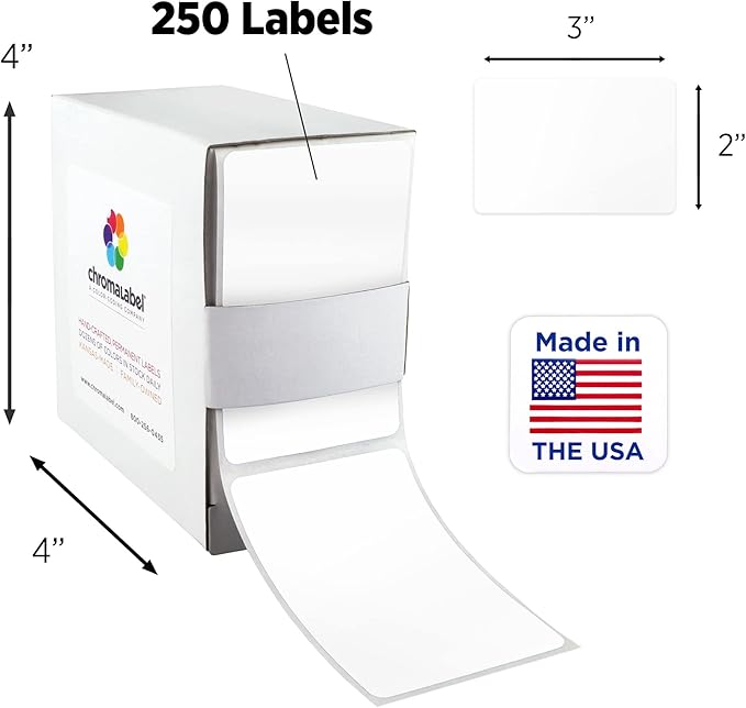 ChromaLabel 2 x 3 inch Permanent Color Code Rectangle Labels, 250 Labels per - Image 2