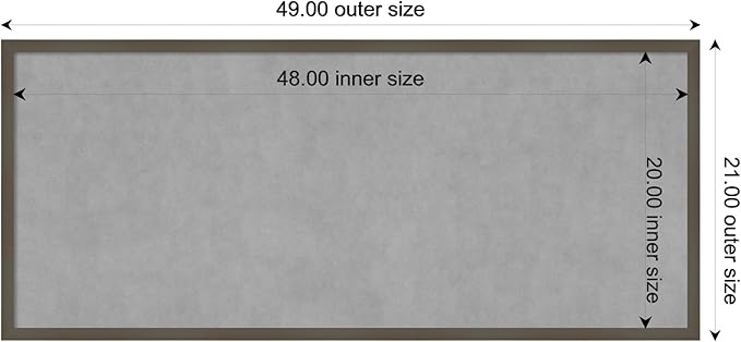 Amanti Art Grey Framed Magnetic Board 21x49 Oversize Vision Board - Image 3