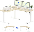 FLEXISPOT L Shaped Standing Desk, 63 x 55 Inch Electric Height Adjustable by FlexiSpot