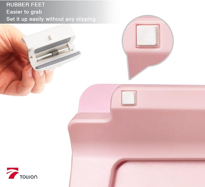 Pink Mini Desktop Pure Glass Whiteboard, Small Slope Slick Desk Whiteboard Glass - Image 5