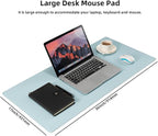 Wolaile Faux Leather Desk Pad Blotter, Waterproof Non-Slip Writing Desk Mat - Image 3