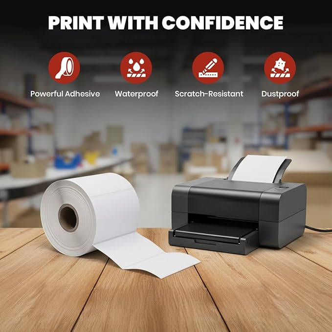 3" x 2" Direct Thermal Labels Roll, 10 Rolls, Compatible - Image 5