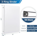 0.5-inch 3-Ring Binder with 2 Interior Pockets, 0.5'' Basic Binders Holds US - Image 2