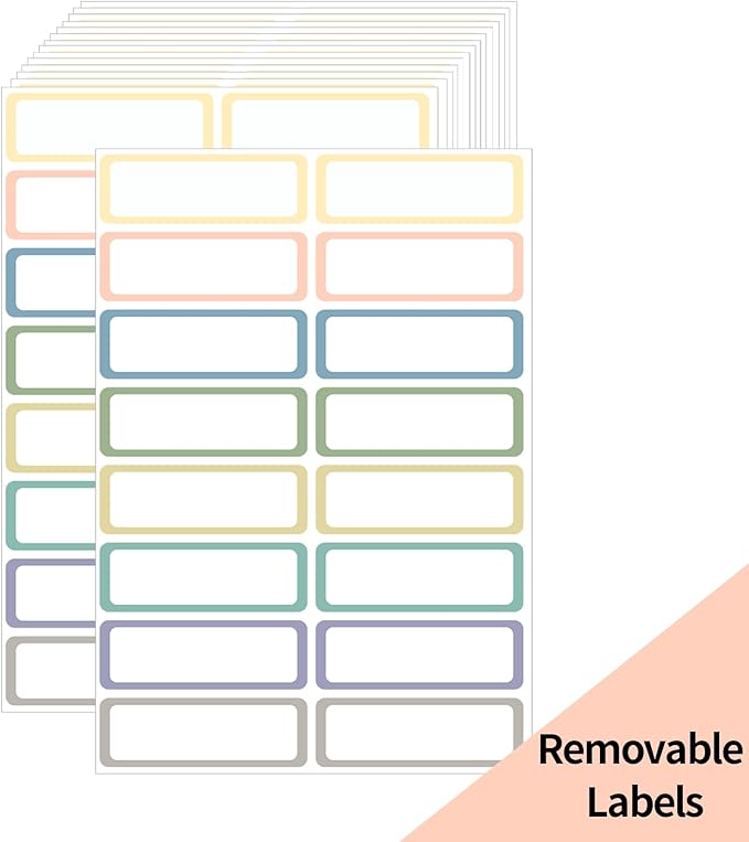 STARLIBOO Removable Labels, Removable Colored Labels Stickers, Self-Adhesive by STARLIBOO