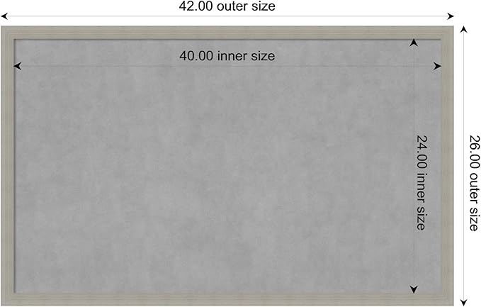 Amanti Art Grey Framed Magnetic Board 26x42 Large Vision Board - Image 3