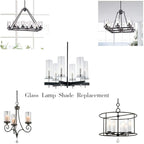 Sunwo Glass Shade Straight Cylinder Glass Lamp Shade Replacement - Image 3
