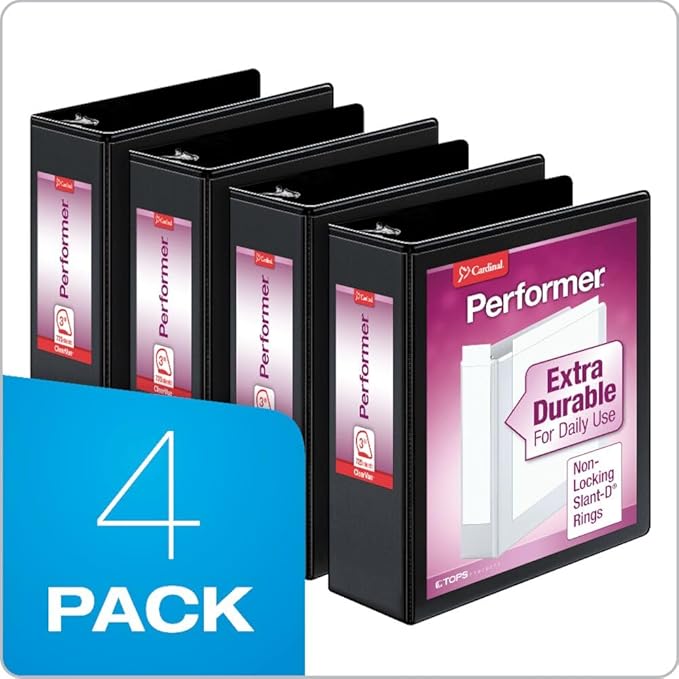 Cardinal Performer 3-Ring Binders, Non-Locking Slant-D Rings, 725-Sheet Capacity - Image 6