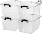 Citylife 22 QT Clear Plastic Storage Bins by Anywish