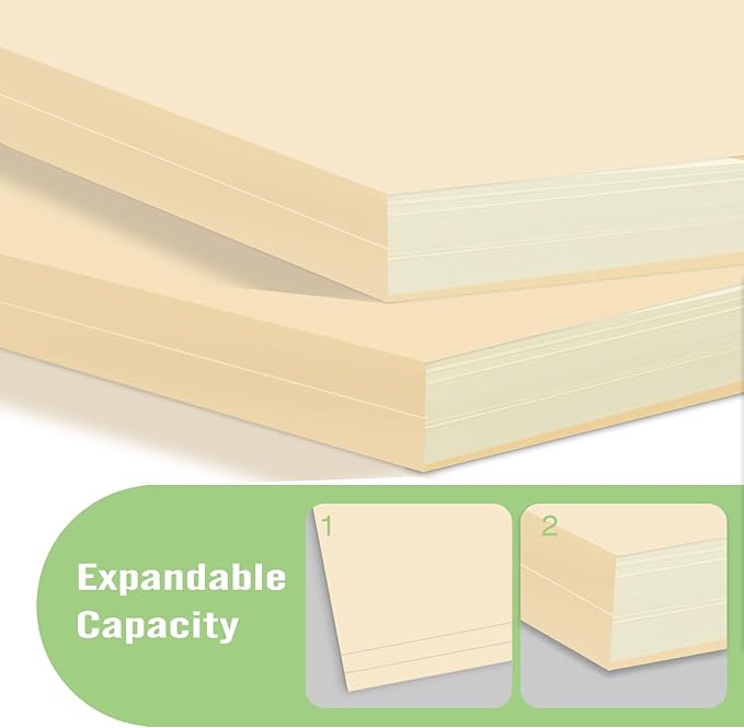 Woodlake Manila File Folders – Letter Size, 1/3-Cut Oversized Tabs, 100 Pack - Image 4