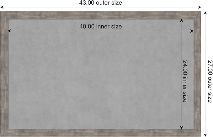 Amanti Art Silver Framed Magnetic Board 27x43 Large Vision Board - Image 3