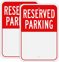Blank Reserved Parking Sign, 18x12 Inches Rust Free Reflective Aluminum by AUYKTE