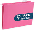 Blue Summit Supplies 25 Pink Hanging File Folders Letter Size, Reinforced by BlueSummitSupplies