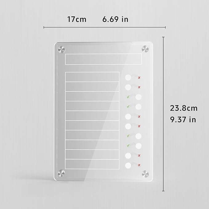 NiHome Acrylic Magnetic to Do List Planning Board - Image 2