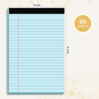6 Pack Legal Pads 5x8 Note Pads College Ruled Notepad Pink/Green/Blue - Image 2