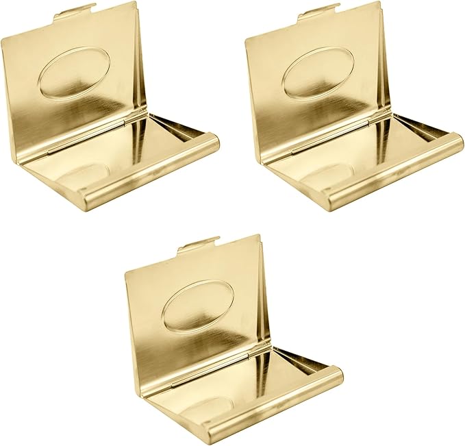 Stephanie Imports Set of 3 Slim & Minimalist Metal Business Card Holder Unisex - Image 2