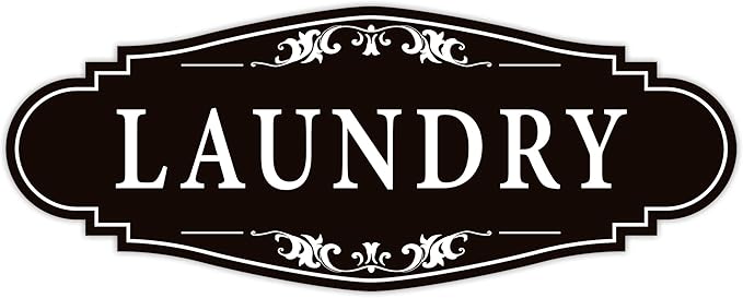 Laundry Room Door Sign for Business and Home，Self-adhesive Waterproof Cute by LUHIMO