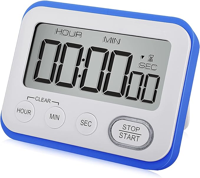 Digital Kitchen Timer Magnetic Loud Alarm, Large LCD Screen Silent/Beeping by VOULOIR