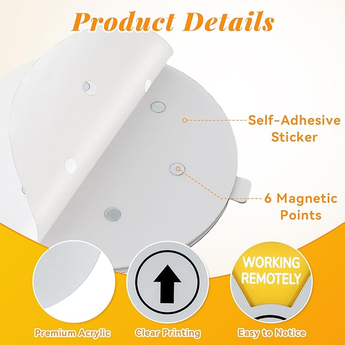 Office Door Sign, 6 Inch Round Privacy Signs - Image 5