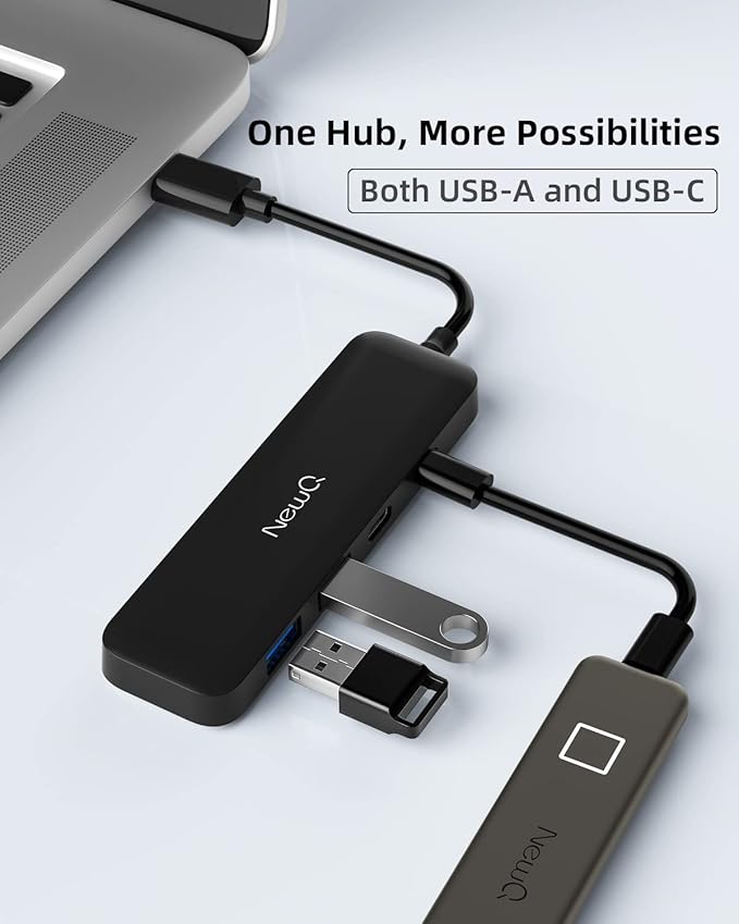 Dual USB C USB A 3.0 Hub: USB Hub 4 Ports - Image 3