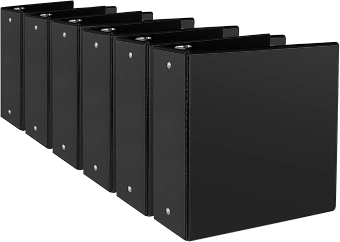CIXILDTS 3" 3 Ring Binder, Standard 3-Inch Round Ring Binder Fit Letter Size by CIXILDTSOffice