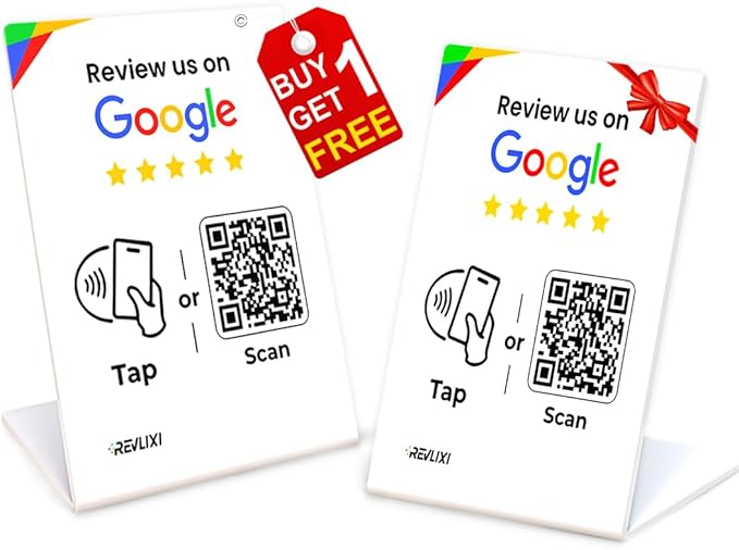 REVLIXI Google Review Stand -Boost Google Reviews w/Reusable Google Review Tap by REVLIXI