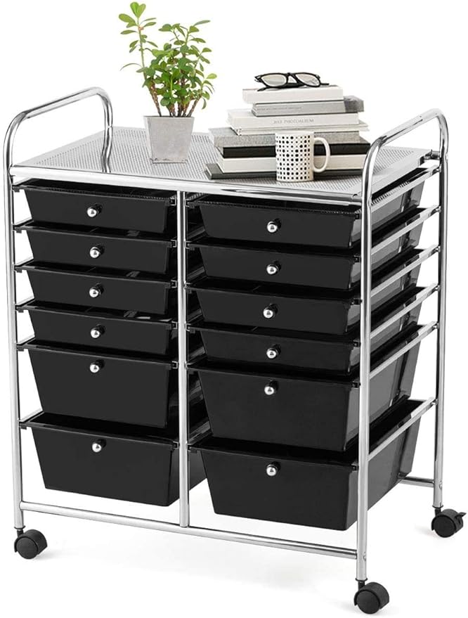 Giantex 12 Drawer Rolling Storage Cart Tools Scrapbook Paper Office School by Giantex