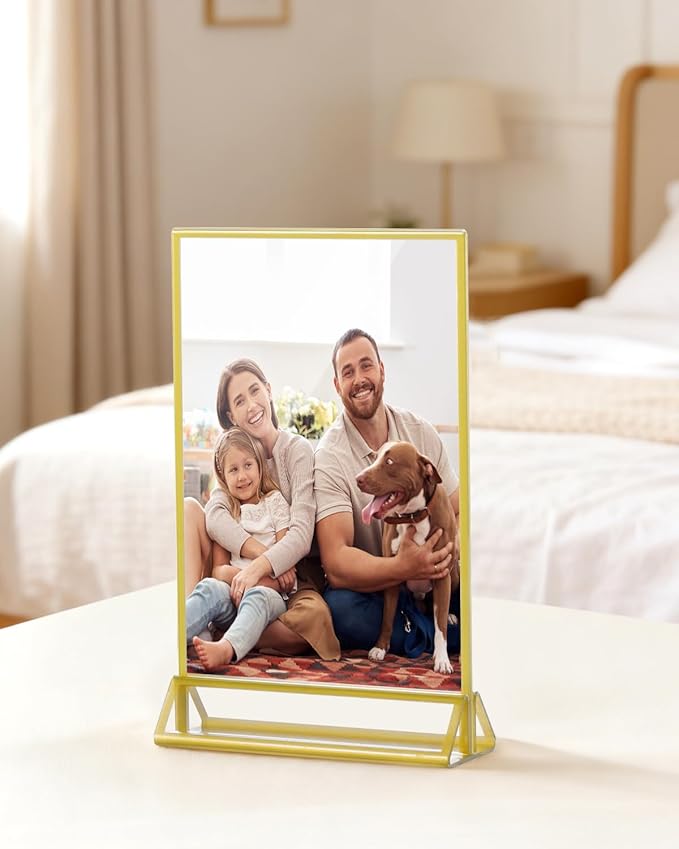 Dynta Acrylic Sign Holder 4x6 8 Pack Double Sided Clear Plastic Display Stands - Image 7