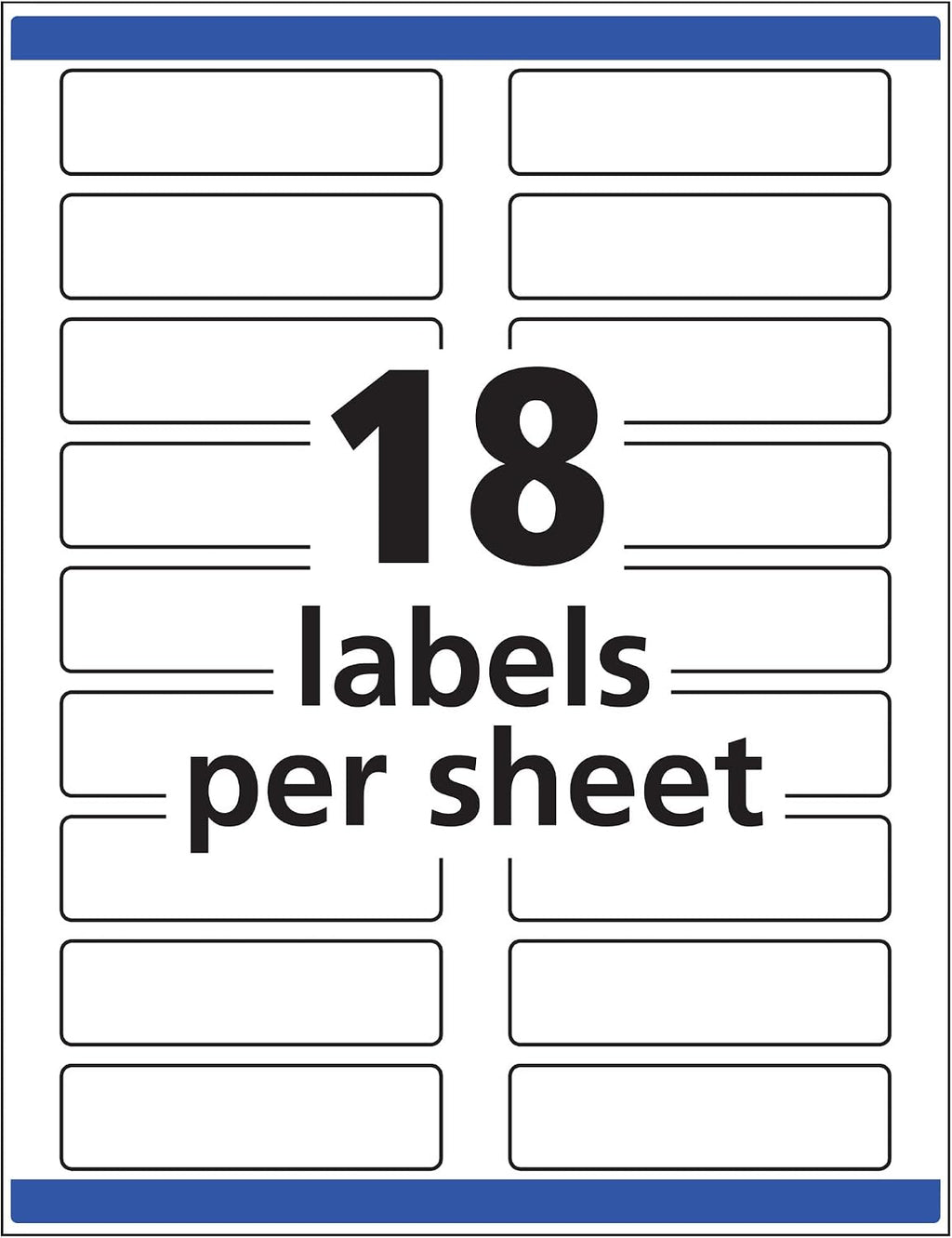 Avery TrueBlock Extra Large File Folder Labels, 15/16" x 3-7/16", 450 Printable Labels, White (5027)
