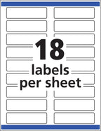 Avery TrueBlock Extra Large File Folder Labels, 15/16" x 3-7/16", 450 Printable Labels, White (5027)