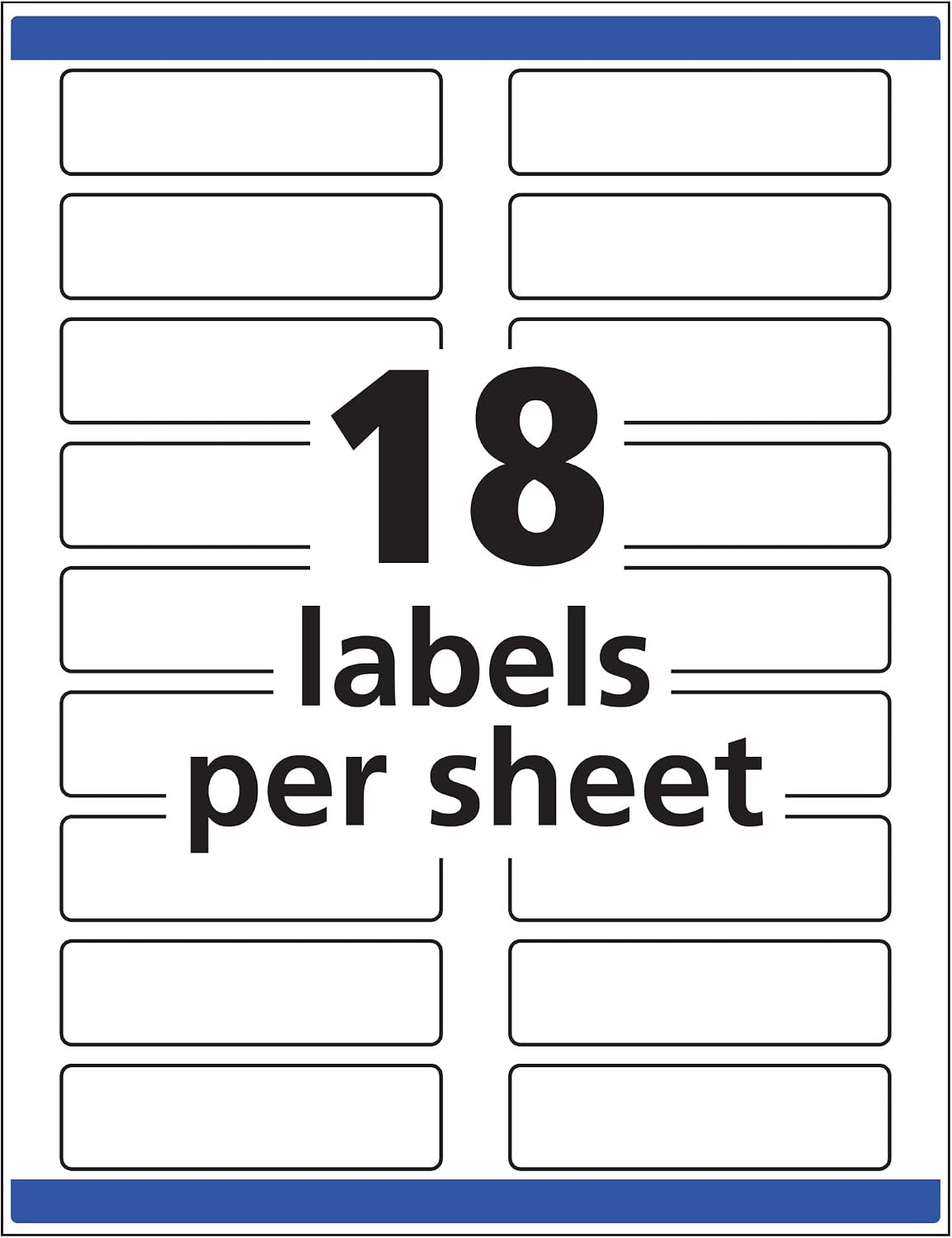 Avery TrueBlock Extra Large File Folder Labels, 15/16" x 3-7/16", 450 Printable Labels, White (5027)