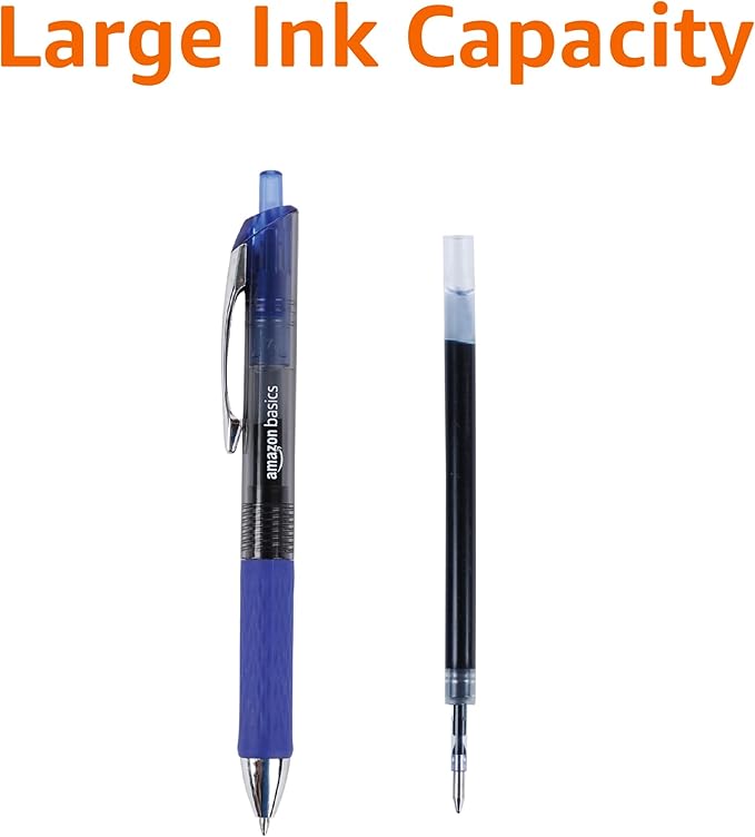 Amazon Basics Gel Pens Fine Point Smooth Writing Pens, Retractable, 12 Pack - Image 5